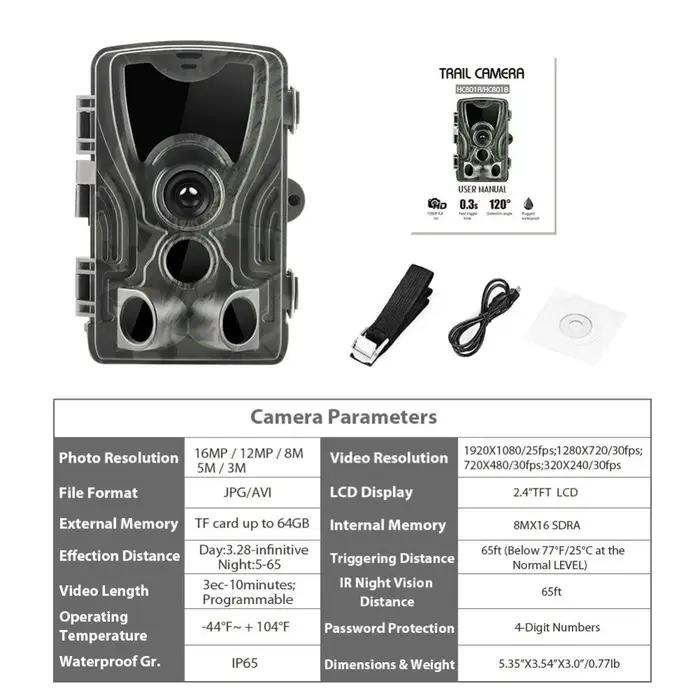 Caméra de chasse extérieure avec vision nocturne, HC80l'autorisation, caméra de repérage quelque par