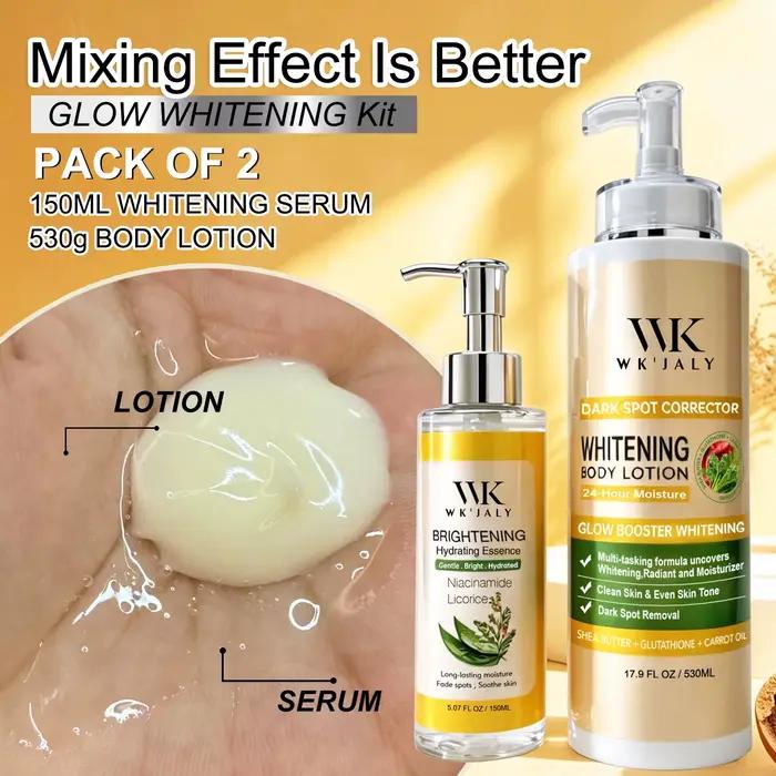 Sérum éclaircissant WK JALY, élimination des taches noires, avec niacinamide, réglisse, élimine la m