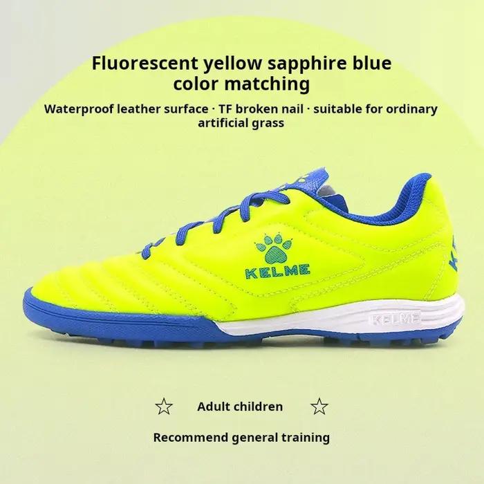 Chaussures de football Kelme Tf Broken Nail pour adultes et jeunes, antidérapantes, pour gazon artif