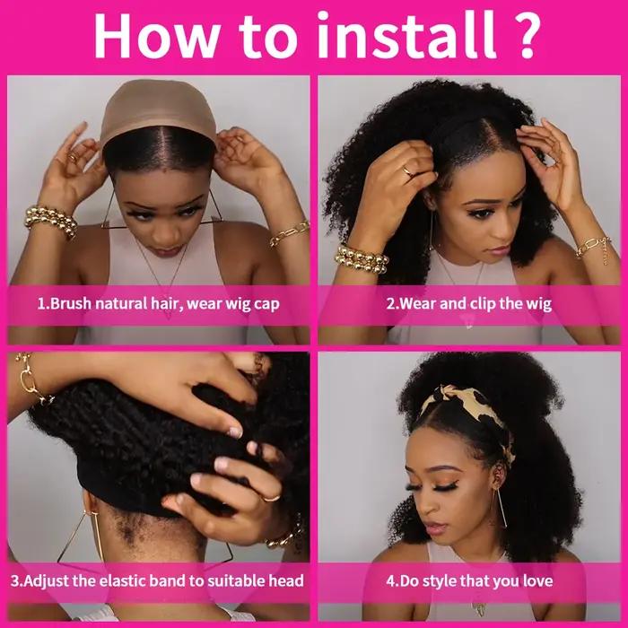 MYLOCKcloser-Perruque afro brésilienne crépue bouclée pour femme, 200% cheveux de haute densité, che