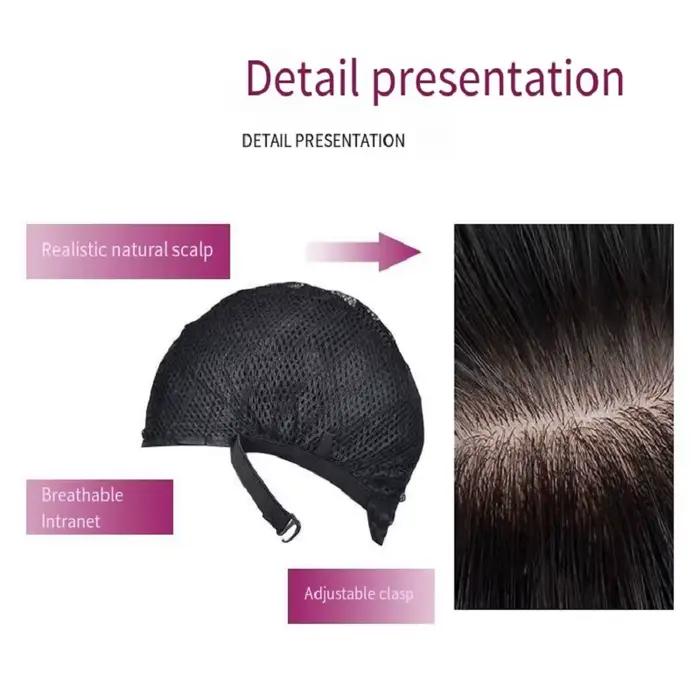 Perruques pour femmes fibre synthétique courte droite bandeau de cheveux frange noir brun cheveux co