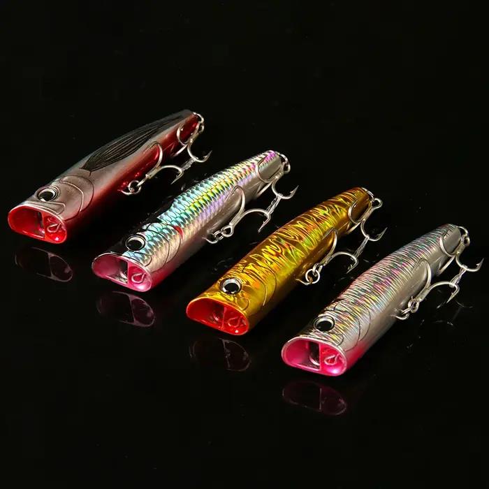 LETOYO Topwater Popper 8.5-30g flottant Rock pop appâts durs artificiels pour bar perche brochet leu