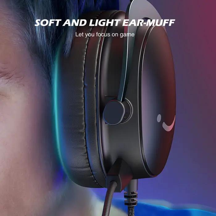 Casque FIFINE, prise Jack 3.5mm et casque USB avec son Surround 7.1/contral de volume/interrupteur m