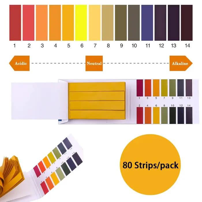 Bandes de test d'acidité du sol avec carte de contrôle, papier Litmus, eau, cosmétiques, professionn