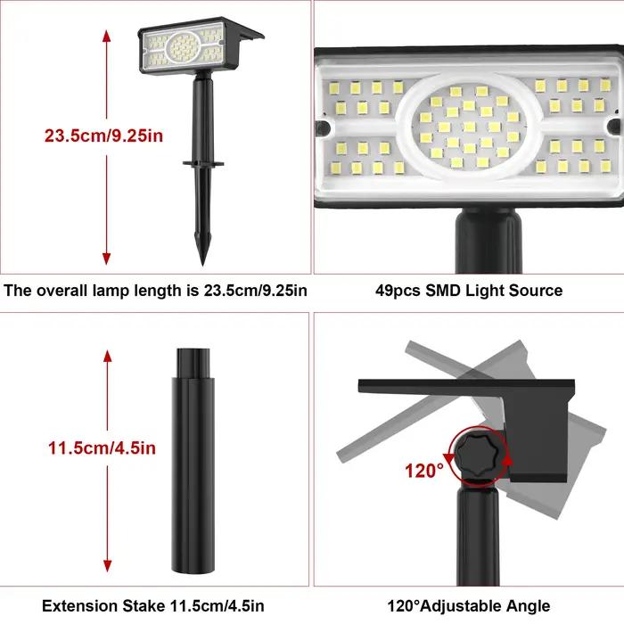 Applique murale solaire imperméable conforme à la norme IP65, luminaire d'extérieur, lumière verte/b