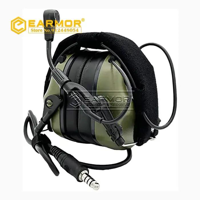 EARMOR-Casque DulMédiateur set M32 MOD4 avec microphone, cache-oreilles de chasse et de tir, amplifi