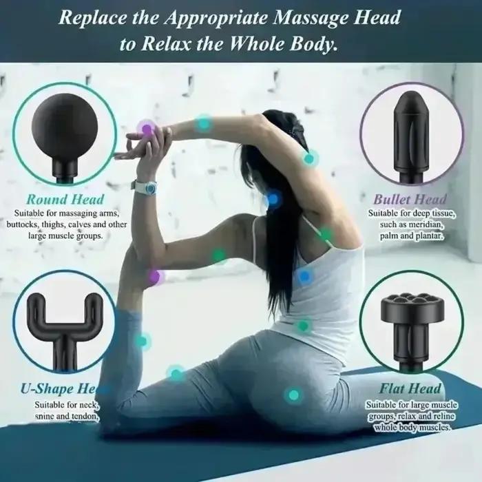 Mini pistolet de massage USB – Relaxeur de fascia portable pour le cou, les épaules et le dos, soula