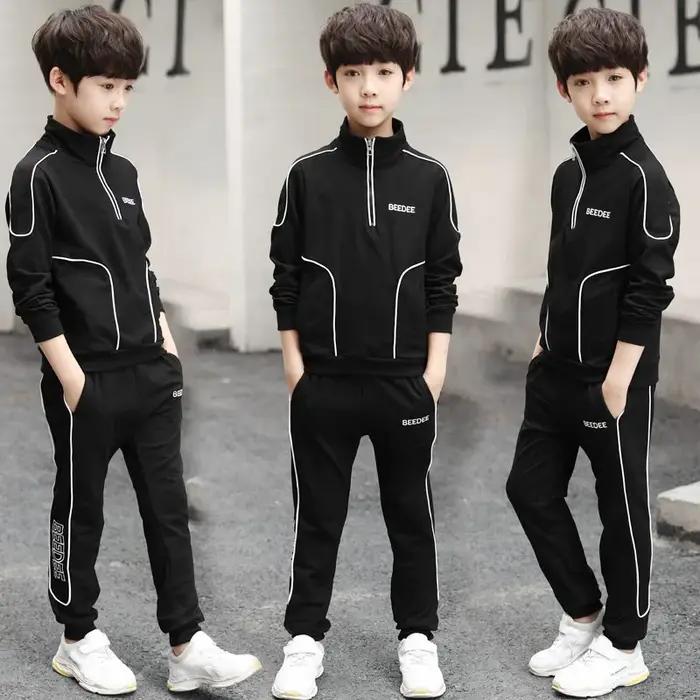 Printemps automne adolescents garçons vêtements ensembles enfant mode lettre sweat + pantalon 2 pièc