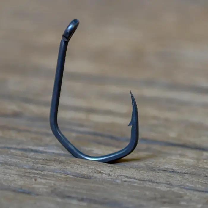 Hirisi 15 pièces PTFE enduit hameçon en acier à haute teneur en carbone Micro barbelé avec oeil carp