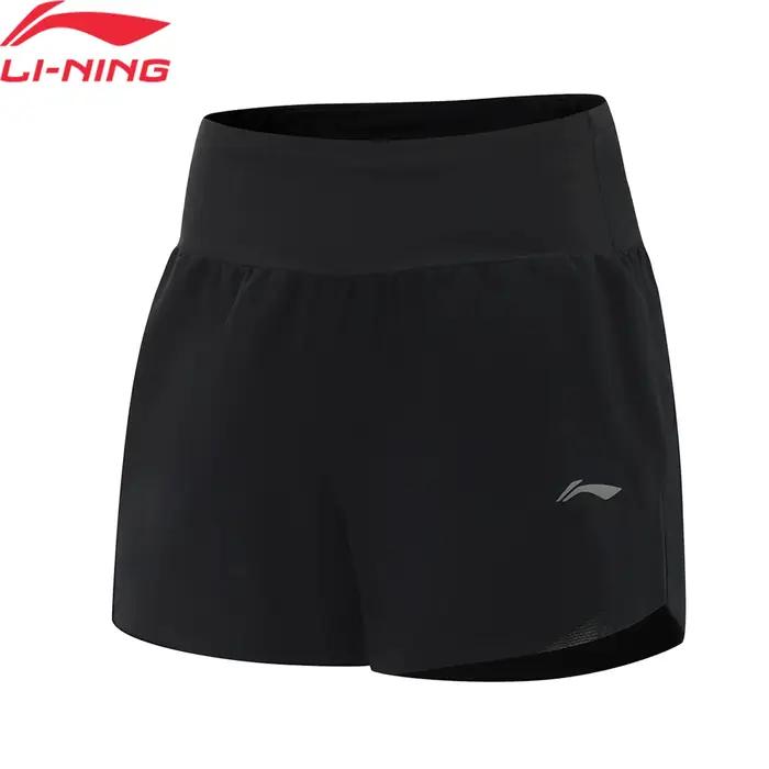 Short de course Li-Ning pour femme à séchage rapide - Bas de sport réfléchissant avec doublure réglable