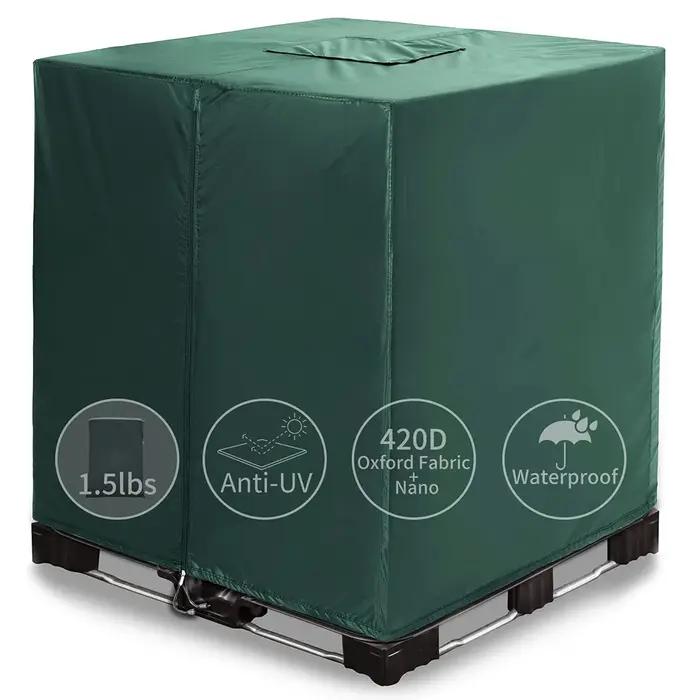 Juste fourre-tout IBC avec fermeture éclair de 330 gallons, 210D et 420D, matériau de protection sol