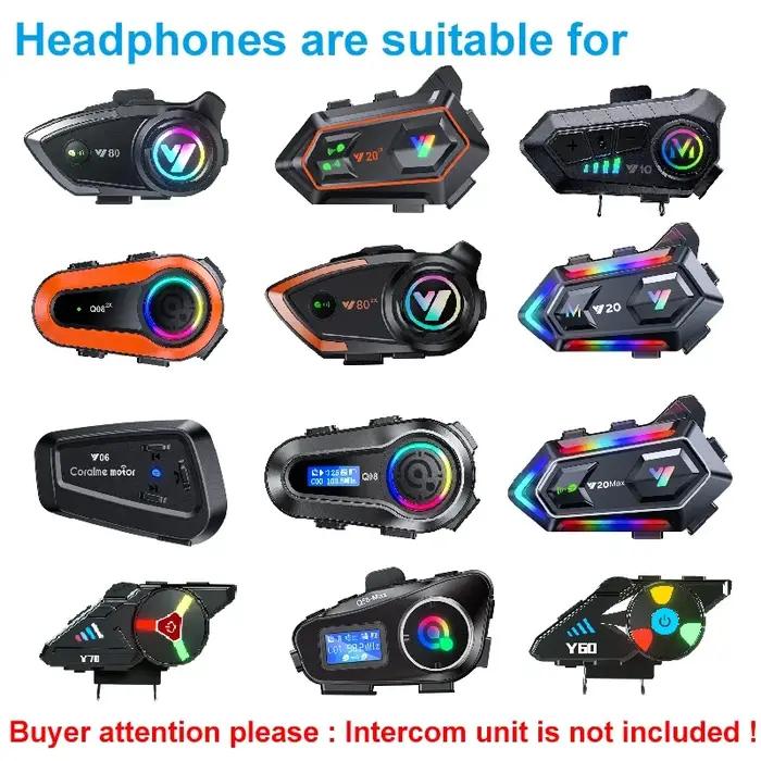 Oreillette Bluetooth pour casque de moto Y10/Y10-2x/Y20/Y20-2x/Y20max/Y60/Y70/Y80/Y80-2x/Y06/Q08/Q08