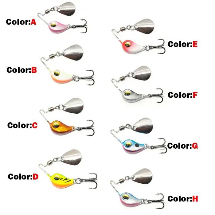 OUTKIT nouveau 4.5g/7.5g métal VIB Micro leurre de pêche Spinner coulant cuillère rotative broche ma