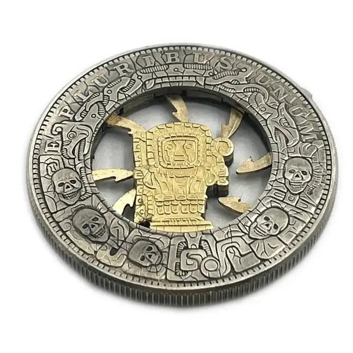 Mécanisme mobile pièce Hobo Nickel 'pièce de serrage' Morgan Dollar romain booze pièce magique cadea
