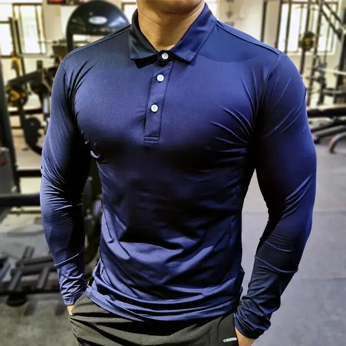 T-Shirt de dehors à Manches sulfpour Homme, Haut de Course, Fitness, Serré, Randonnée, Rashgard, Gra