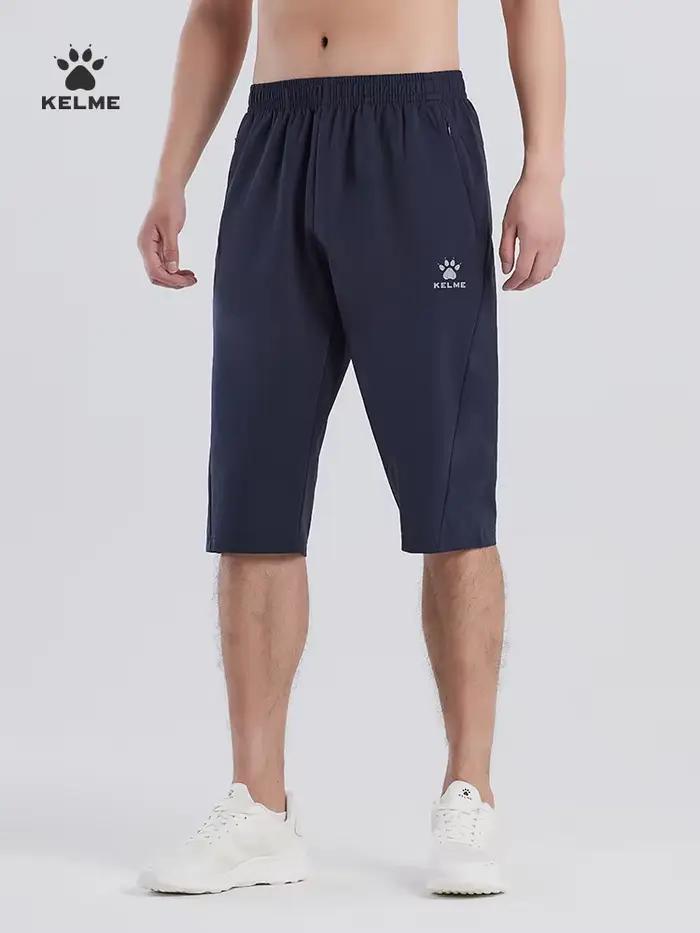 Kelme-Capris de sport respirant pour homme, short de fitness, short d'entraînement de football, shor