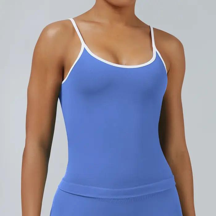 Soutien-gorge de sport haute performance pour femme, push-up, sans couture, respirant, pour fitness,