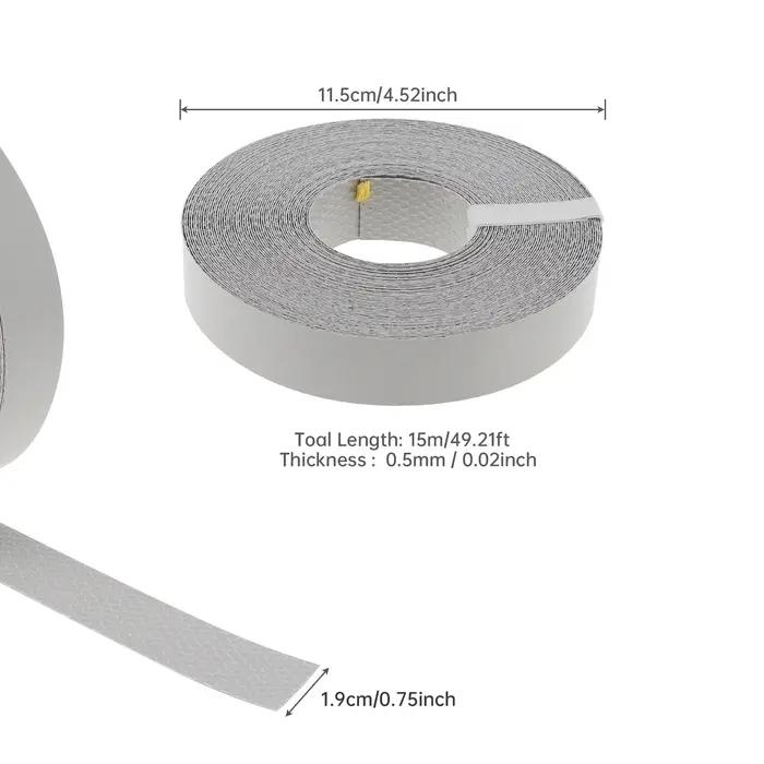 Bande de chant en mélamine adhésive thermofusible grise de 15m pour table/armoire/meubles en contrep