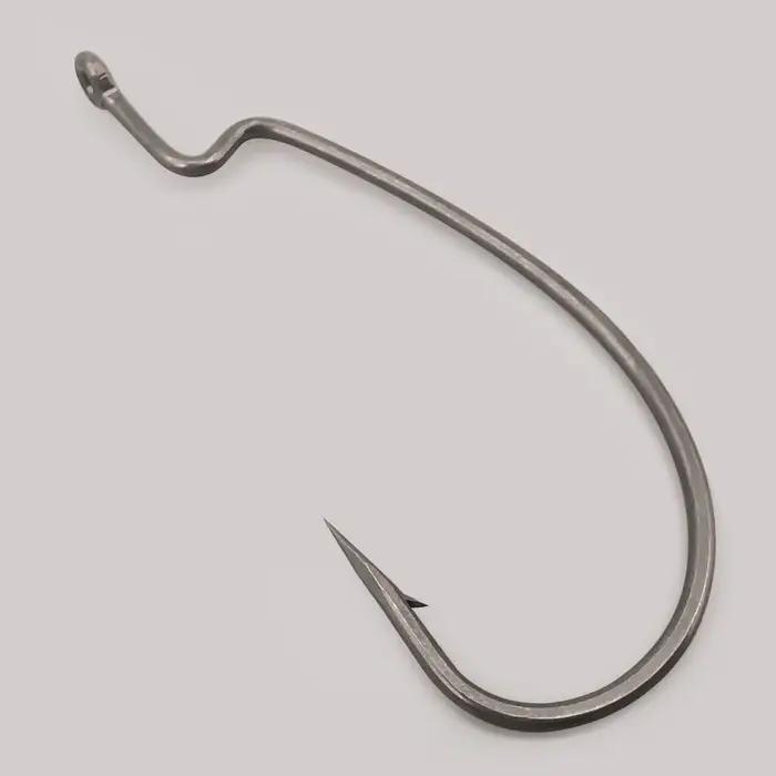 LUREBathroom LIC DeliSuper Slide Offset Hook, Worm Hook, Texas Rig, DstressShot, Acier inoxydable, W