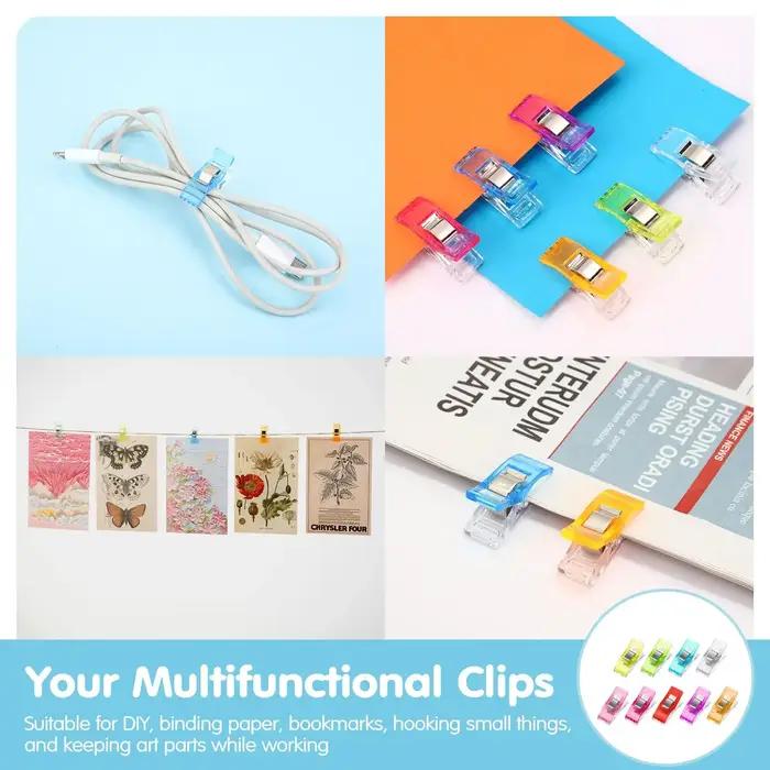 50 pièces Clips de couture Clips colorés polyvalents en plastique artisanat crochet tricot sécurité