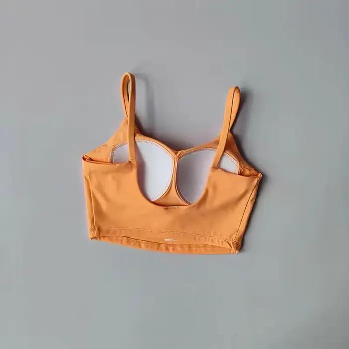 Haut de soutien-gorge de sport pour femmes, push up, rembourré fixe, hauts push-up, gilet de fitness