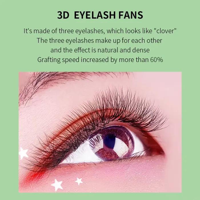 GLAMLASH L/LU/M W forme Extension de cils 3D préfabriqué Volume ventilateur cils W Style YY cils Fau