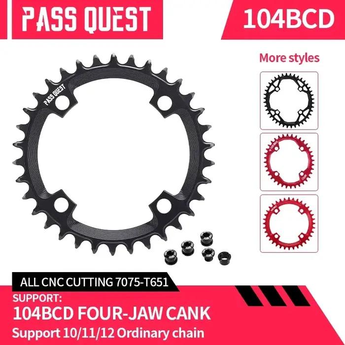 PASS QUEST 104 bcd plateau large étroit rond 30/32/34/36/38T pour M780 M610 670 pour Sram X0 X7 X5 X