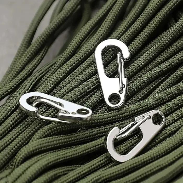 5/10/20 pièces fermoir mousqueton boucle Keychian Mini mousquetons Camping en plein air randonnée bo