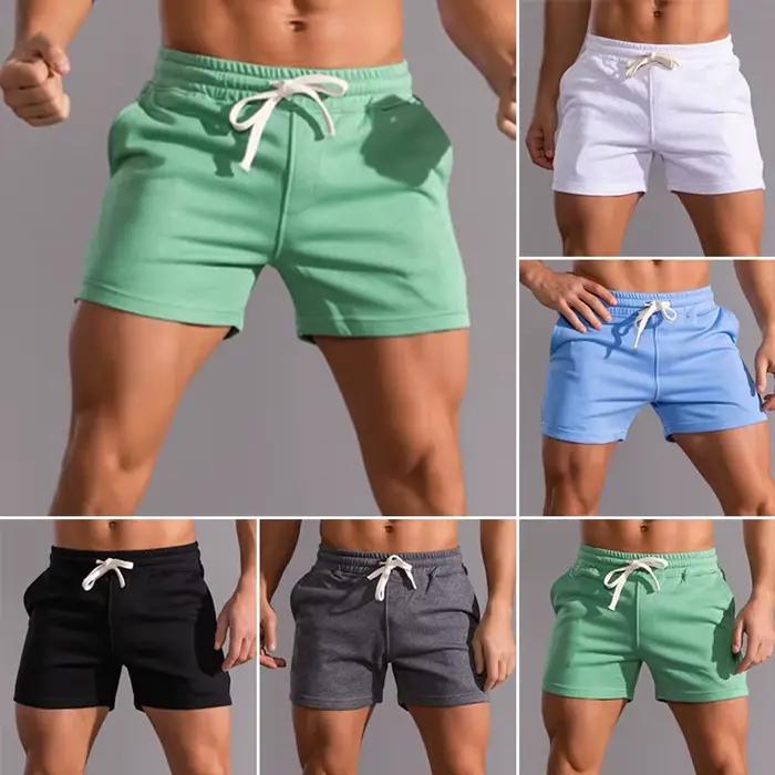 Short de course en coton pour hommes, sous-vêtements de Sport décontractés, Yoga, entraînement, boxe
