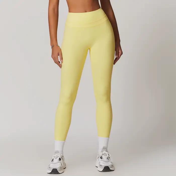 JUREN-Pantalon de yoga respirant pour femme, leggings de fitness, pantalon de course et de cyclisme,