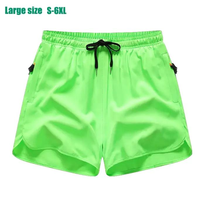 Shorts sport 3/4 pour hommes en soie glacée - Pantalons amples absorbants pour le running et le fitness