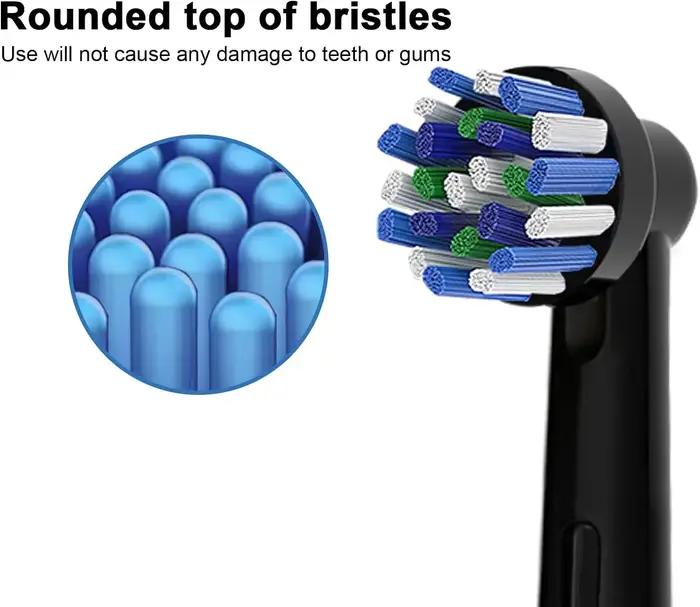 Recharge de têtes de brosse à dents croisées noires, pour Oral B Braun Pro 500/1000/1500/3000/3757/5