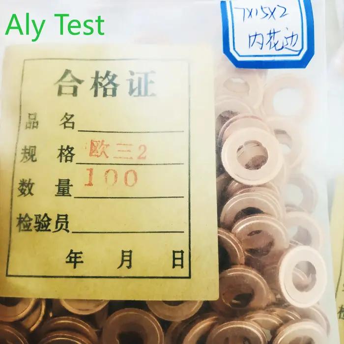 ALYTEST 100 pièces buse d'injecteur à rampe commune Diesel rondelle d'étanchéité en cuivre pompe à c