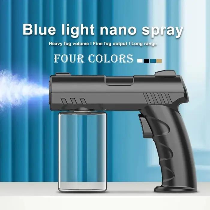 Bouteille de pulvérisation de barbier de 280ml, USB, Nano lumière bleue, vaporisateur de vapeur, bou