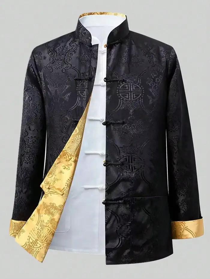 Chemise traditionnelle de Style chinois portable Double face, Costume Tang, veste de Costume de Kung