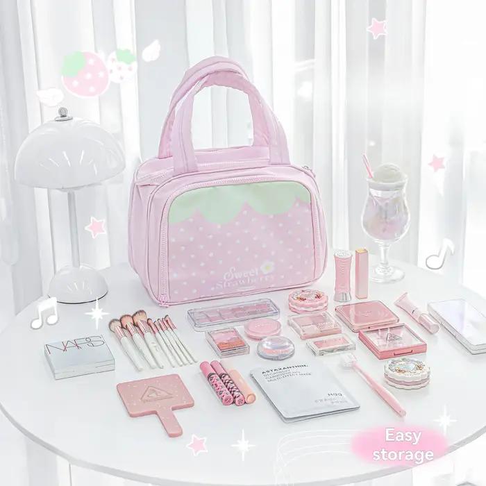1PC Trousse de maquillage, sac de rangement pour salle de bain, sac de voyage portable à main