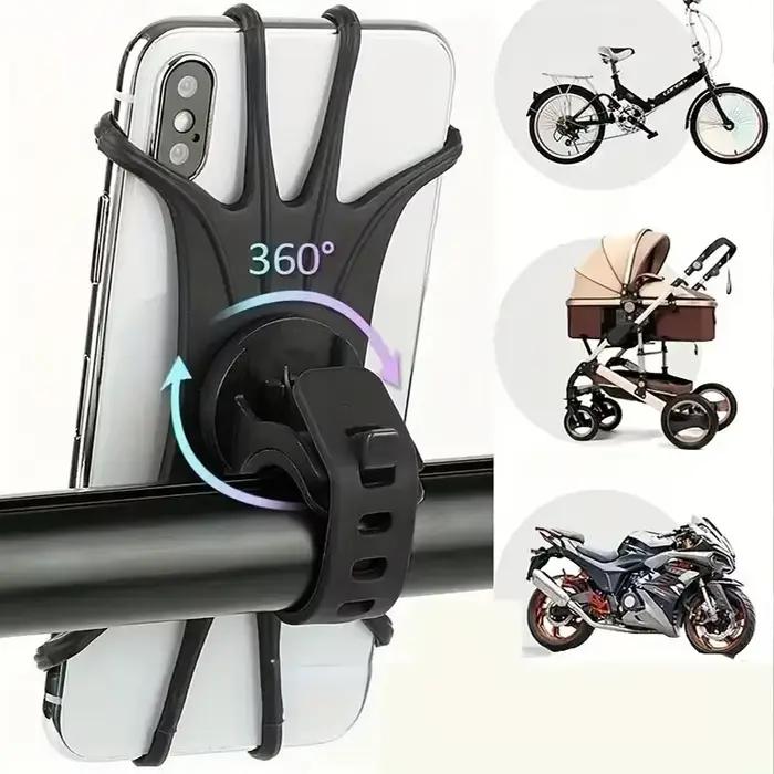 Support de téléphone portable pour vélo et moto compatible avec iPhone Samsung Xiaomi pour maintenir les mains libres et rester connecté lors des randonnées sportives