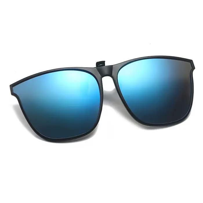 Lunettes de soleil polarisées à Clip pour hommes, pour conducteur de voiture, UV400, Anti-éblouissem
