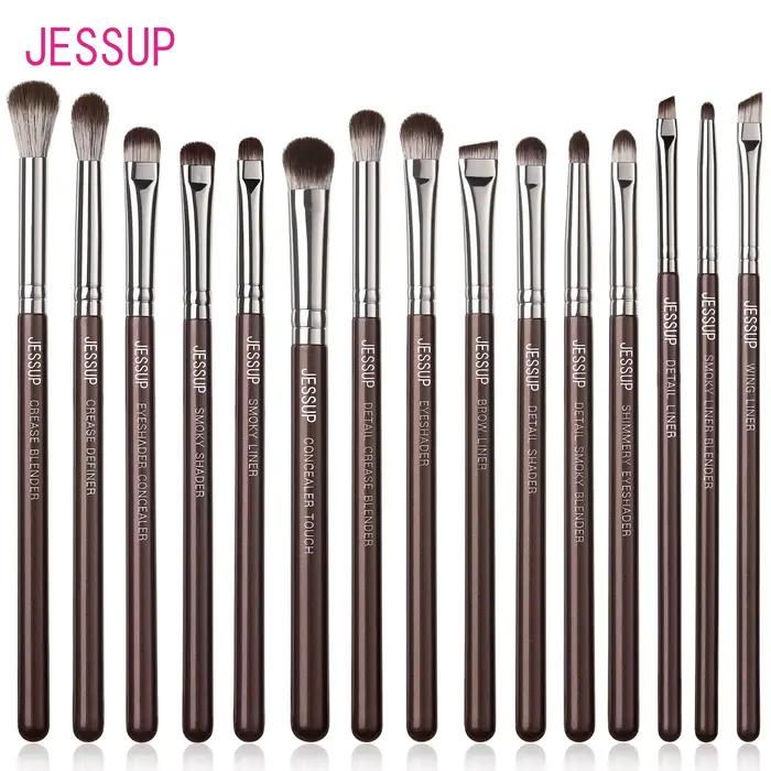 Jessup – ensemble de pinceaux de maquillage pour les yeux, professionnels, 15 pièces, pour fard à pa