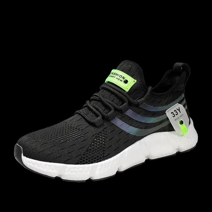 Chaussures de dehors Noires et Blanches pour Homme, Tennis Décontractées, en Maille Respirante, Anti