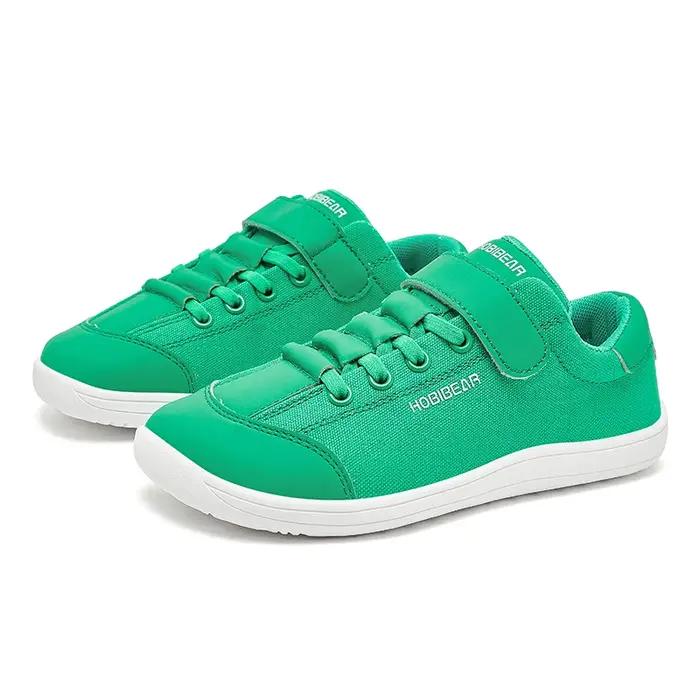 HOBIBEAR enfants chaussures pieds nus bout large zéro chute marche minimaliste Sneaker en cuir artif
