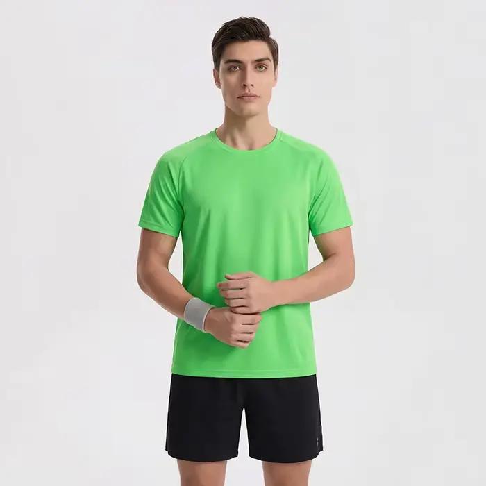 Haut de sport homme respirant séchage rapide confortable à manches courtes pour course et fitness occasionnels