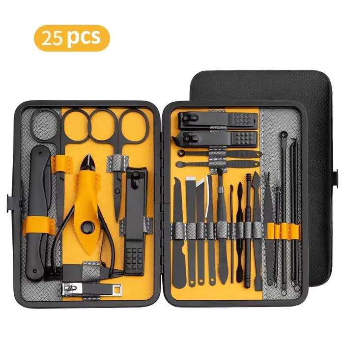 Ensemble de manucure 10/15/25 pièces, Kit complet de fonctions, ensembles de pédicure professionnels