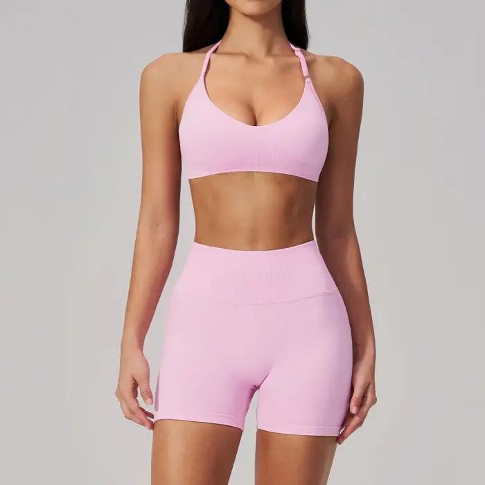 Ensemble de survêtement pour femme moulant effet fessier galbé vêtements de course et yoga séchage rapide pour activités physiques intensives occasions spéciales