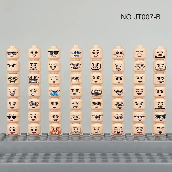 Hot 56 pcs/lot Mini Figure tête créative visages rire cri mignon Expression faciale briques blocs de
