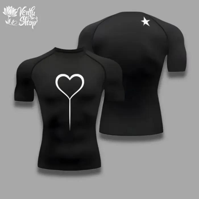 Chemise de compression Giorno Giovanna T-shirt sport manga Jojo's Bizarre Adventure pour salle de sport et activités de musculation
