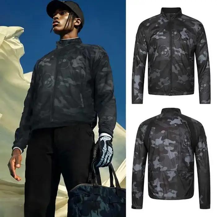 Nouvelle veste de golf pour homme : élégante, polyvalente, zippée, col montant, coupe-vent à manches