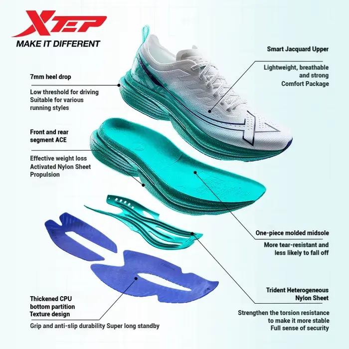 Xtep une pièce modèle 3.0 femmes chaussures de course 2025 printemps confortable stabilité coussin r