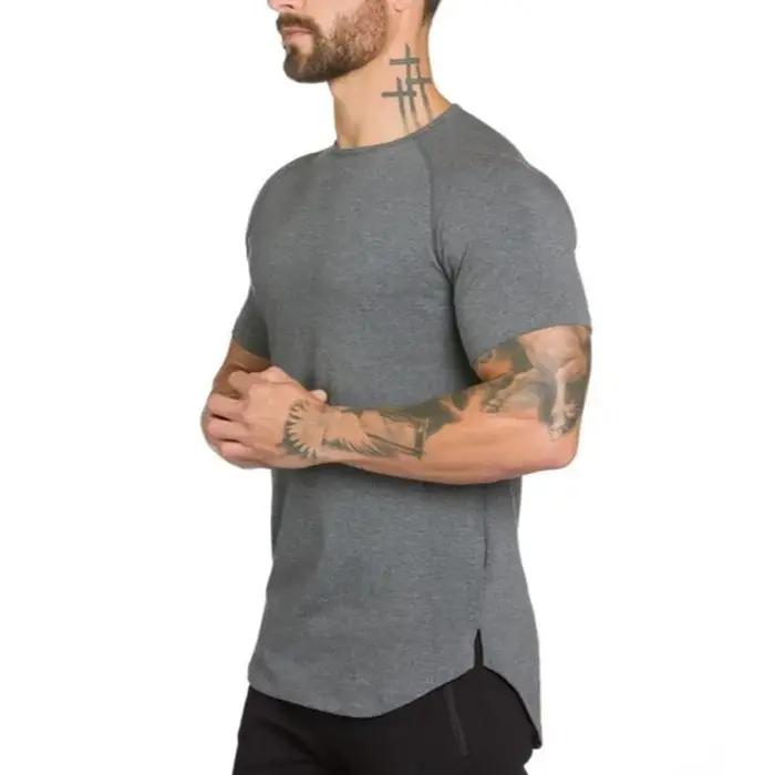 T-shirt Fitness Homme Mode Étendre Hip-Hop Manches Courtes Coton Confortable pour Entraînement Musculation Occasions Spéciales