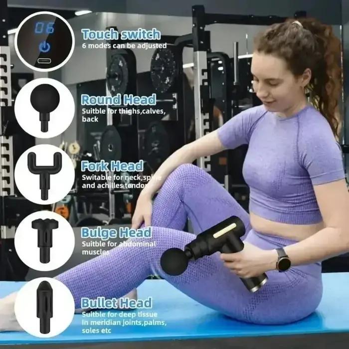 Mini pistolet de massage USB – Relaxeur de fascia portable pour le cou, les épaules et le dos, soula